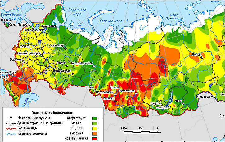 Карта болот россии